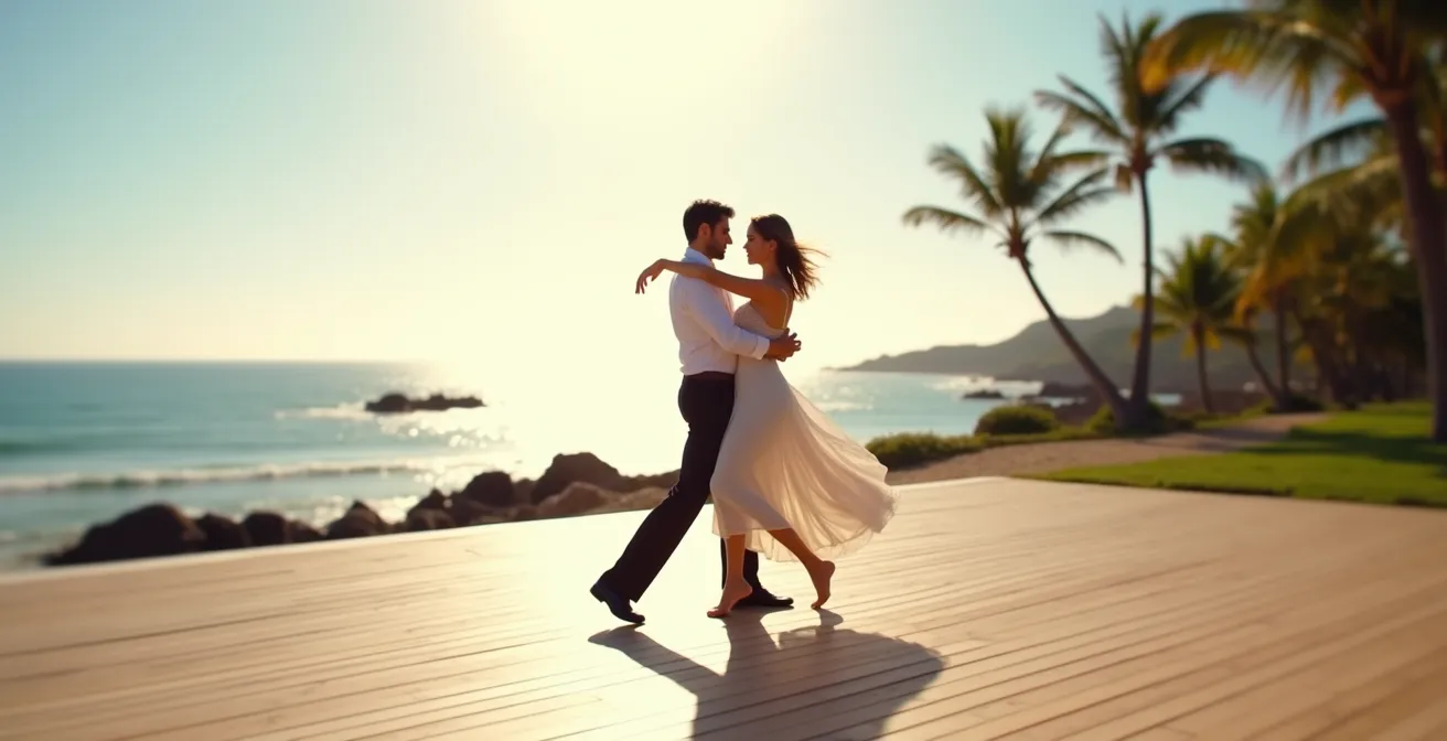Technique de guidage en couple lors d'une danse séga à La Réunion
