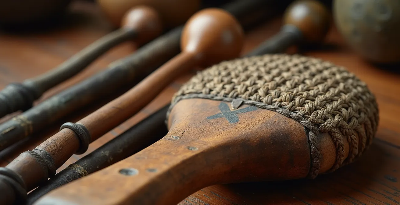 Intérieur du musée des instruments de musique avec collection d'instruments créoles traditionnels exposés