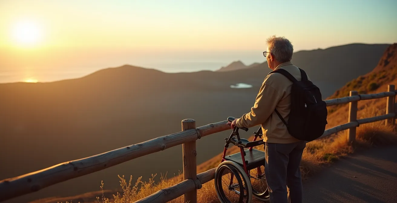 Point de vue du Pas de Bellecombe avec rampe d'accès adaptée donnant sur l'Enclos Fouqué